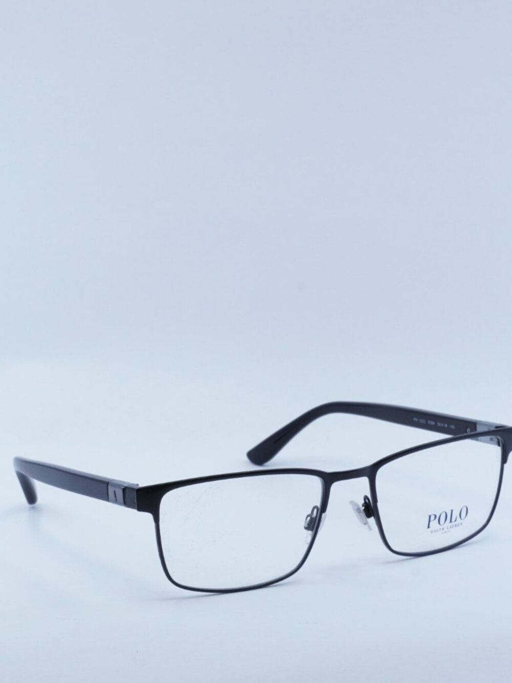 Polo Ralph Lauren PH1222 9304 Rectangle Eyeglasses - Semishiny Black/Shiny Black